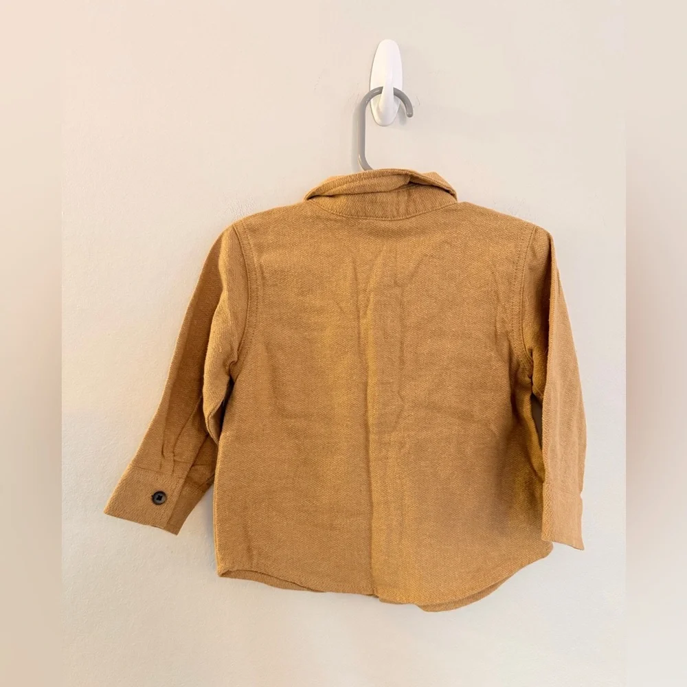NWT Old Navy Toddler Brown Button Down - Size 18-24 Months